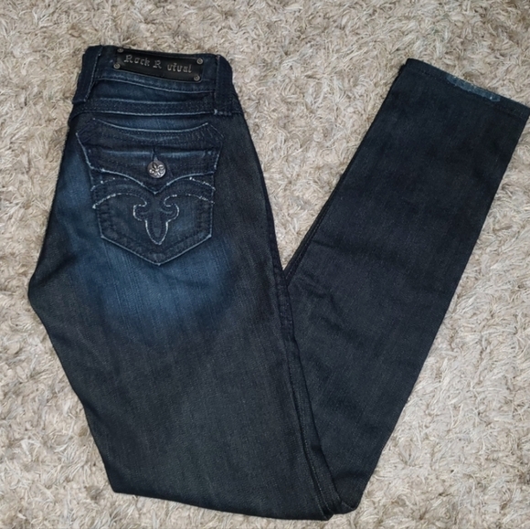 Women’s Rock Revival Jeans Skinny Debbie Size 27 - Picture 8 of 12